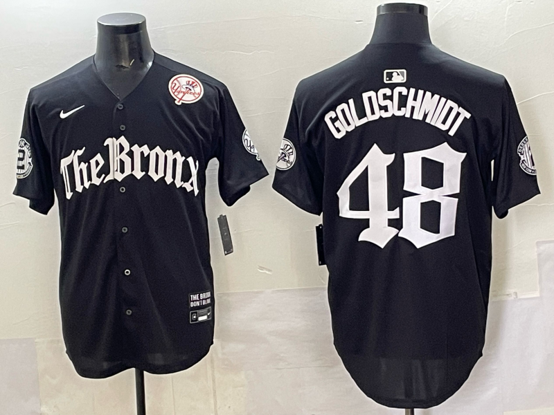 Men New York Yankees #48 Goldschmidt black MLB 2025 Nike jersey 014 